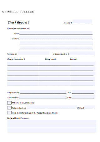 College Check Request Form