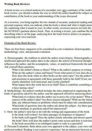 Element of Book Review
