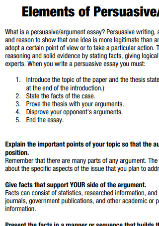 features of persuasive essay