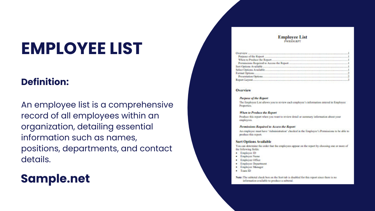 employee list