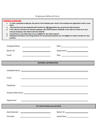 Employee Referral Form
