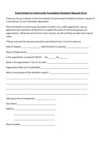 Foundation Donation Request Form