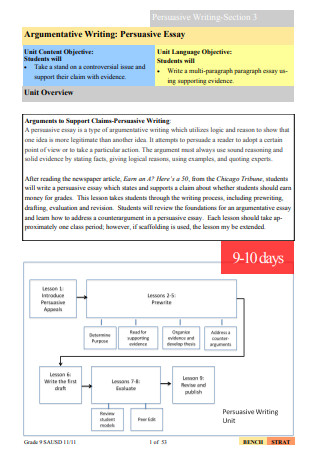 Persuasive Essay Format