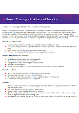 Project Tracking with Advanced Analytics