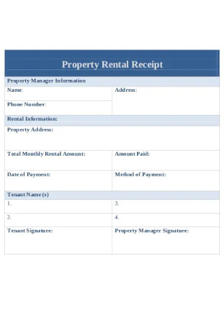 Property Rental Receipt