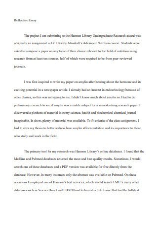 Reflective Essay in PDF