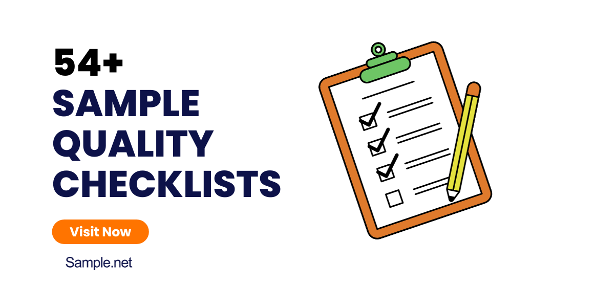 sample quality checklists