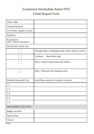 School Check Request Form