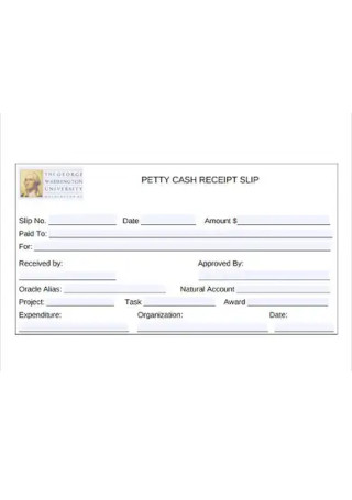 Simple Petty Cash Receipt