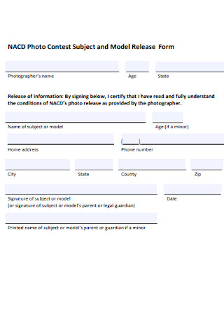 Subject and Model Release Form