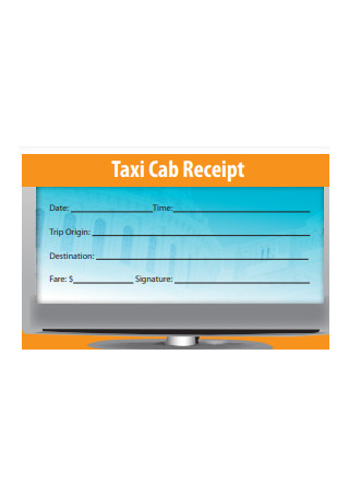 Taxi Cab Receipt