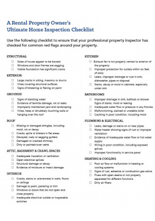 Ultimate Home Inspection Checklist