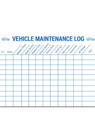 Vehicle Maintenance Log in PDF