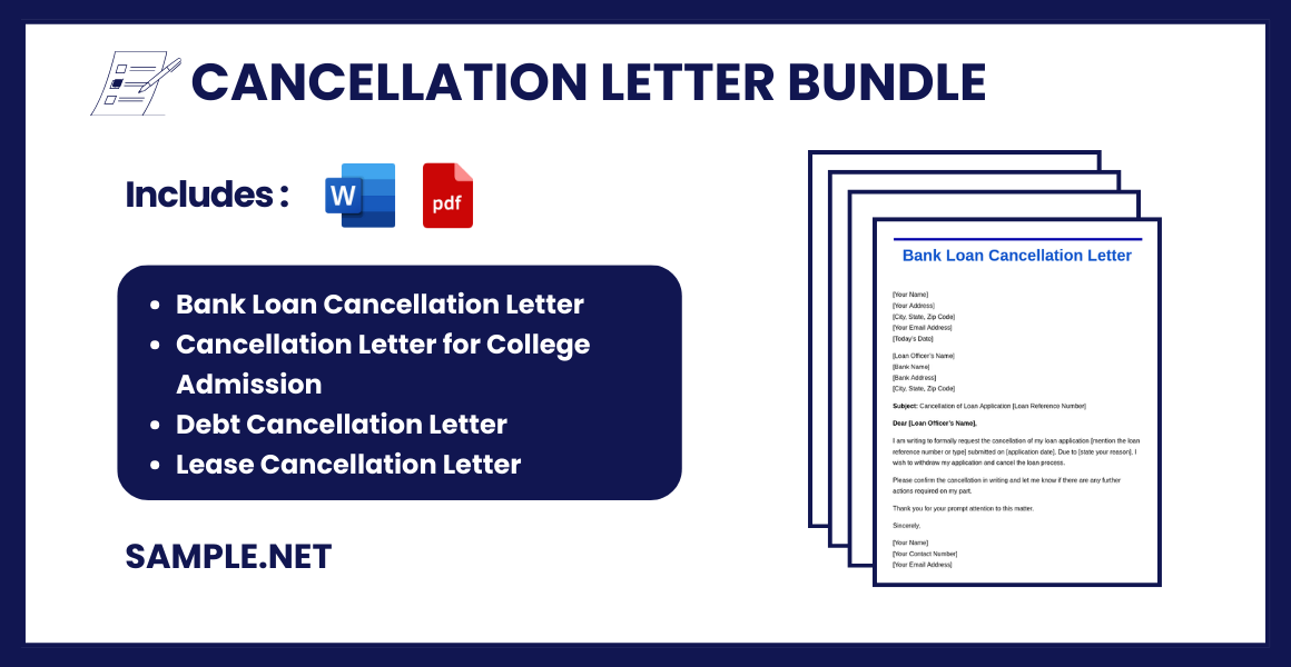 cancellation letter bundle