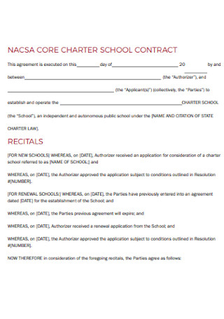 Core Charter School Contract