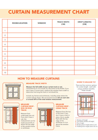 Curtain Measurement Chart