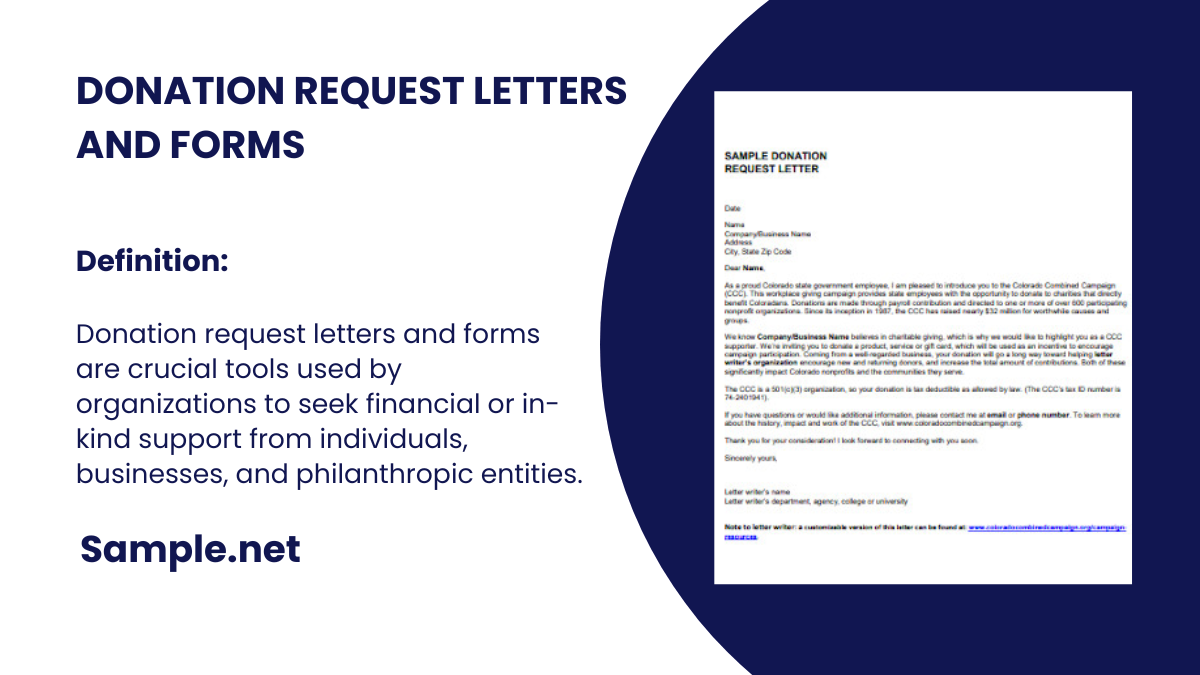 Donation Request Letters and Forms