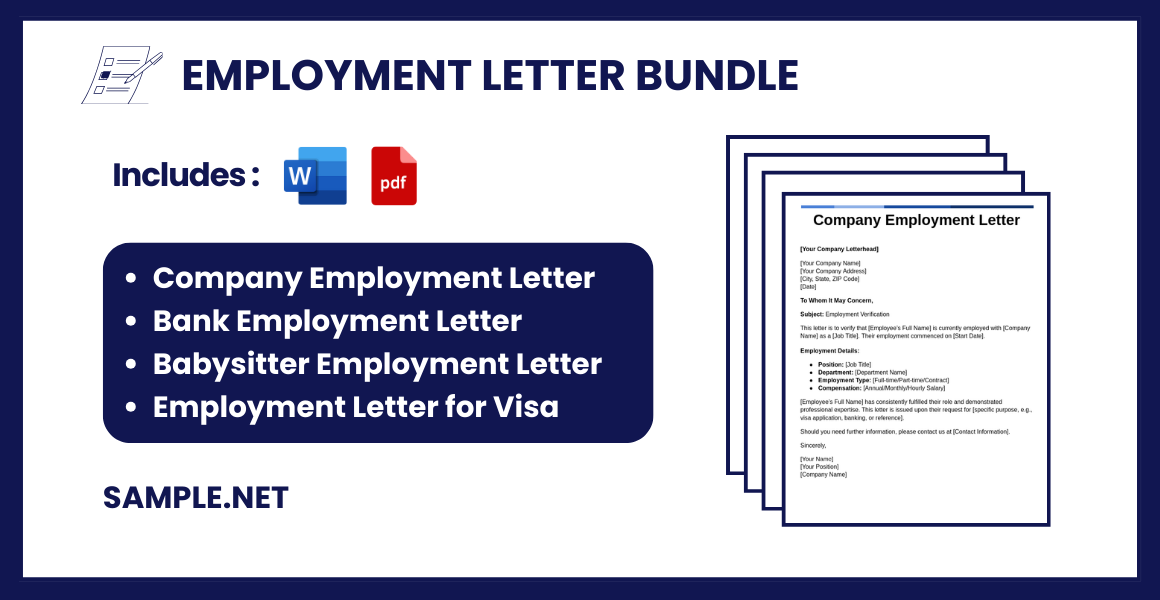 employment letter bundle