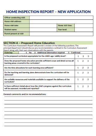 Home Inspection Application Report