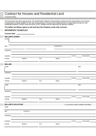 House and Land Contract Form