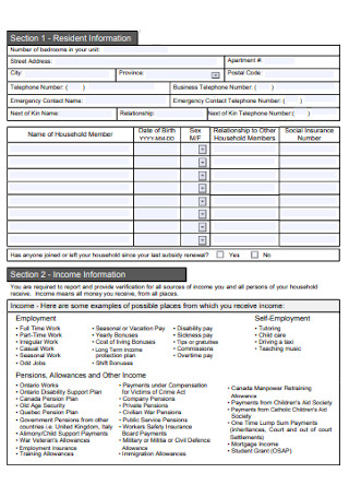 Lease Subsidy Renewal Form
