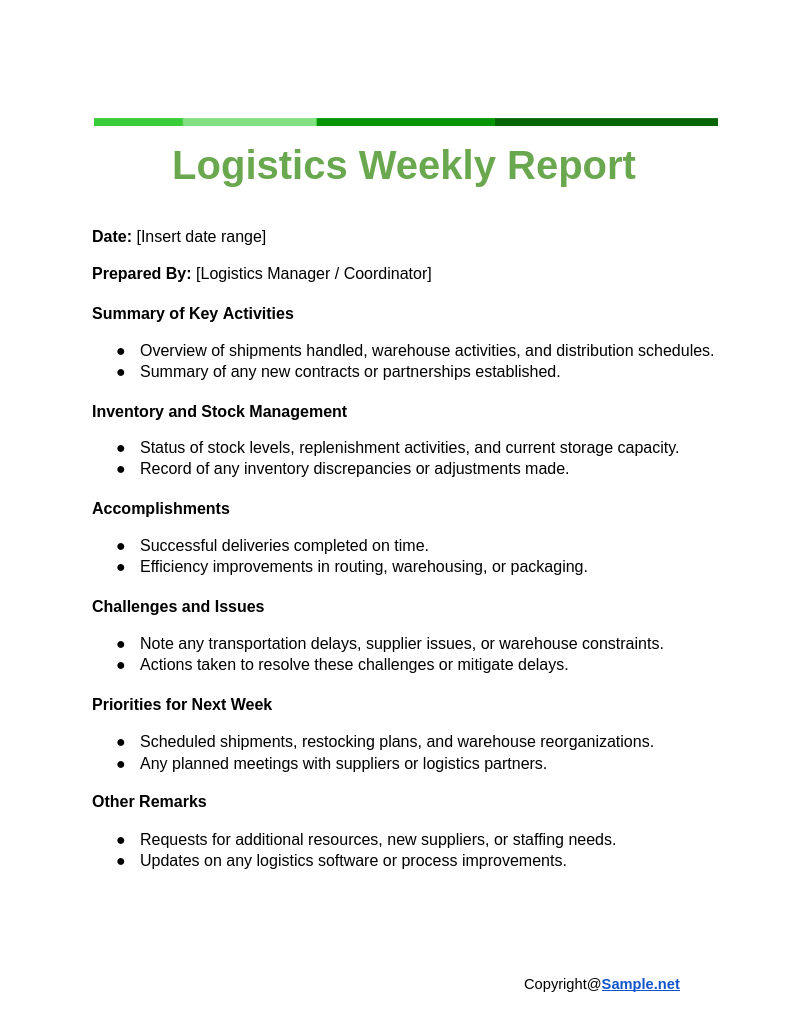 Logistics Weekly Report Google Docs 11 05 2024 04 13 PM