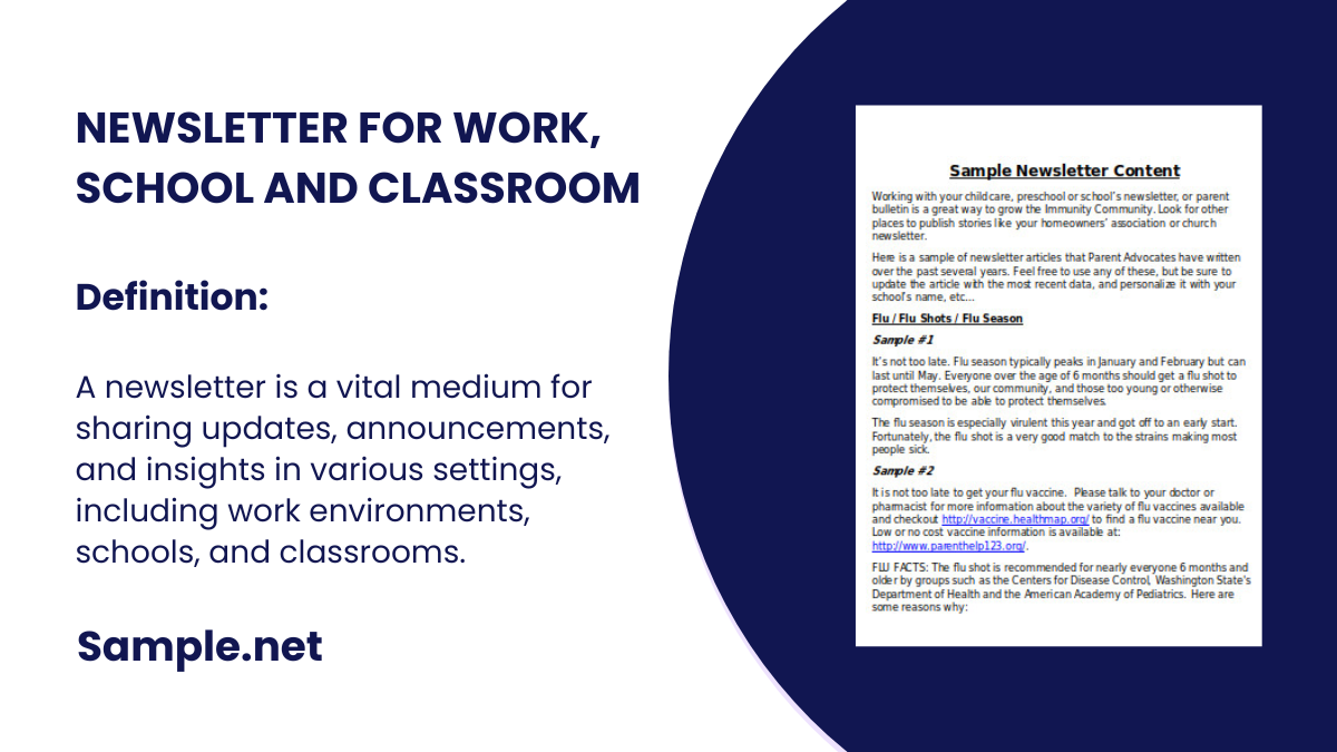 Newsletter for Work, School and Classroom