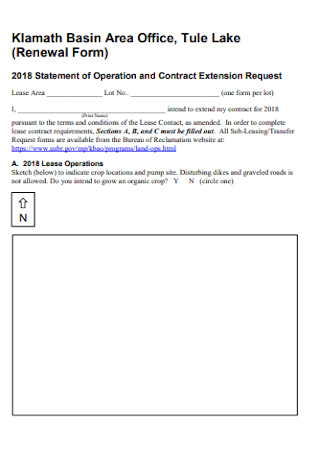 Office Land Lease Renewal Form
