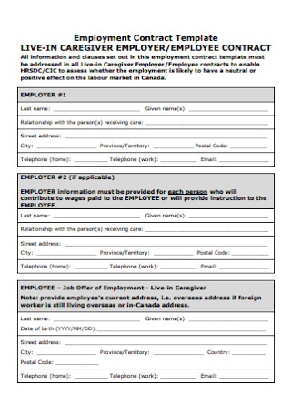 Sample Employee Contract Template 