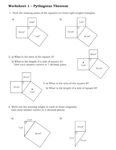 Slovable Pythagoras Theorem Worksheet