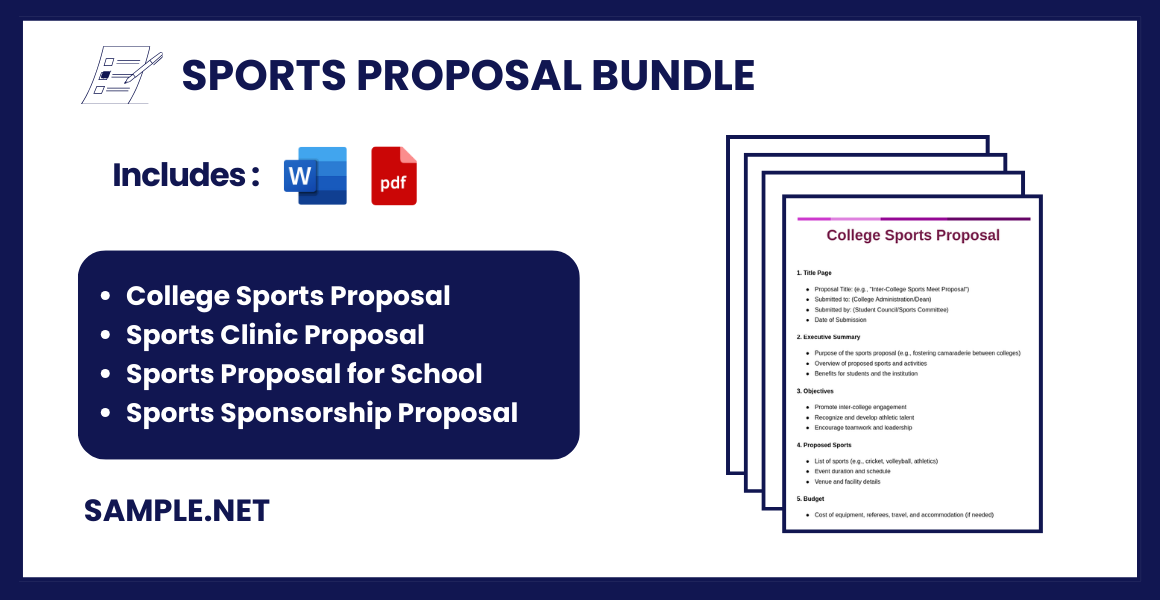 sports proposal bundle