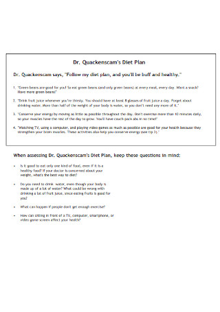 28+ SAMPLE Diet Plans in PDF | MS Word