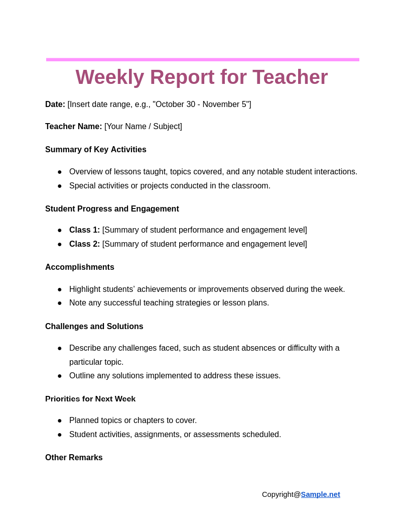 Weekly Report for Teacher Google Docs 11 05 2024 04 12 PM