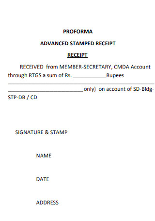 Advanced Stamped Receipt