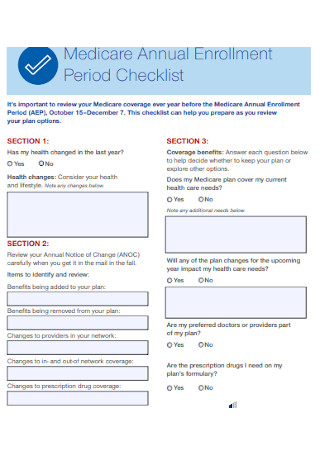 Annual Enrollment Period Checklist 