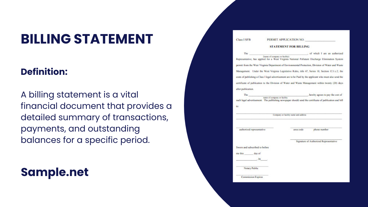 billing statement