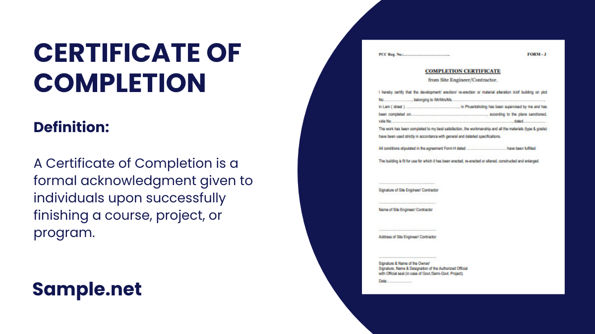 certificate of completion