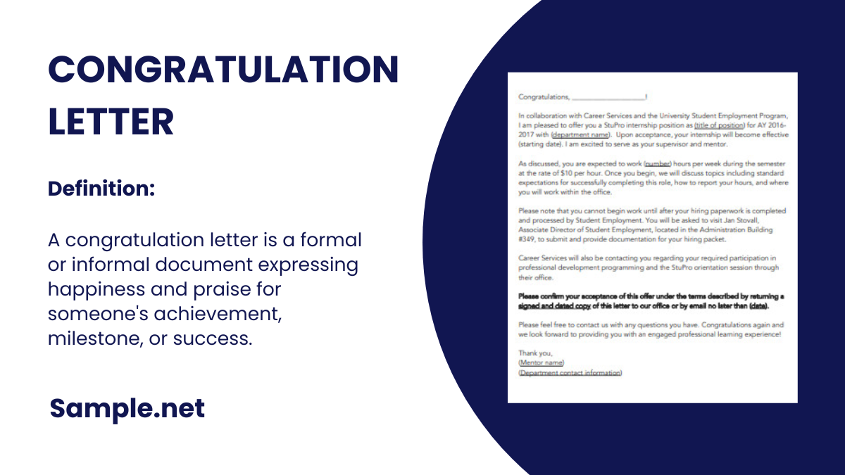 Congratulation Letter