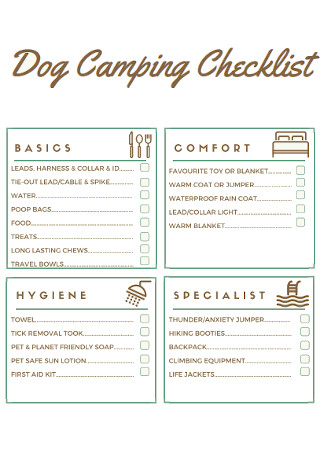 Dog Camping Checklist