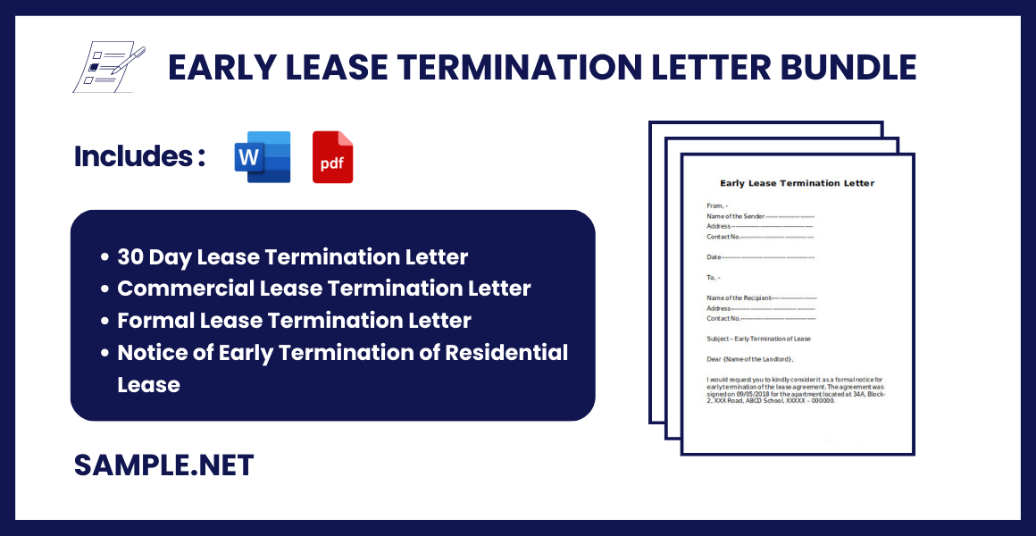 Early Lease Termination Letter Bundle