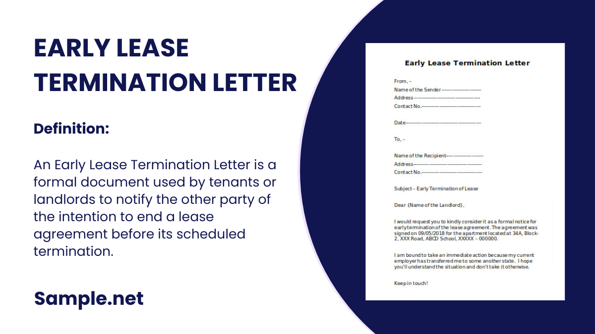 Early Lease Termination Letter