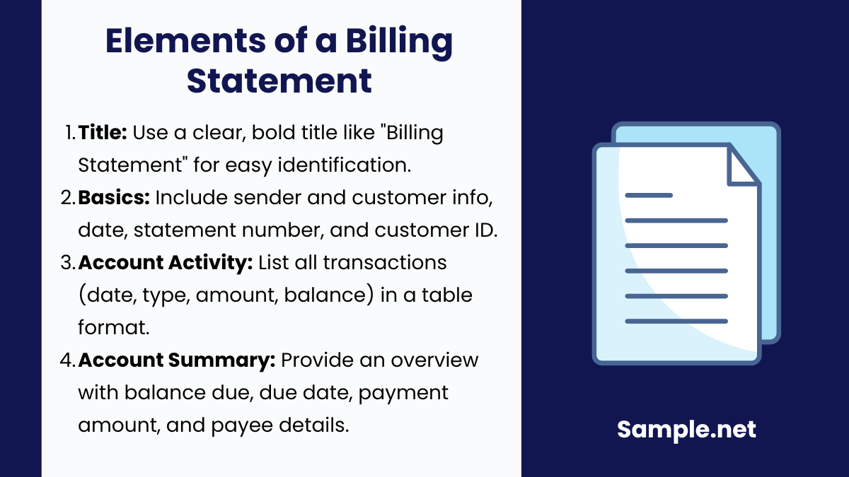 Elements of a Billing Statement