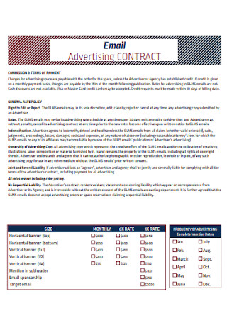 Email Advertising Contract