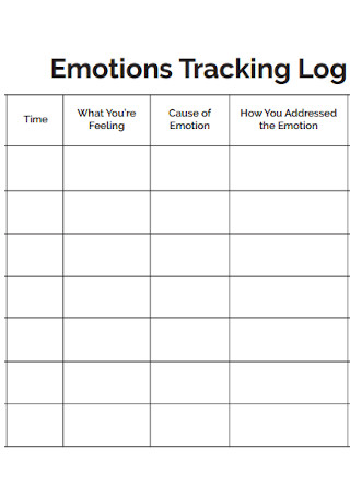 Emotions Tracking Log