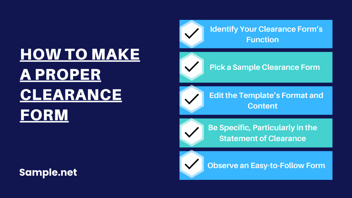 How to Make a Proper Clearance Form