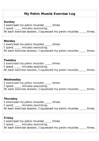 Muscle Exercise Log