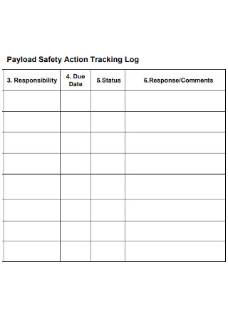 Payload Safety Action Tracking Log