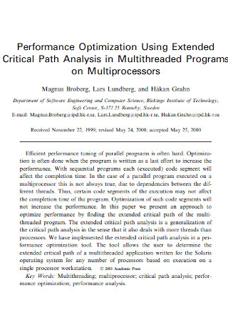 Program Critical Path Analysis