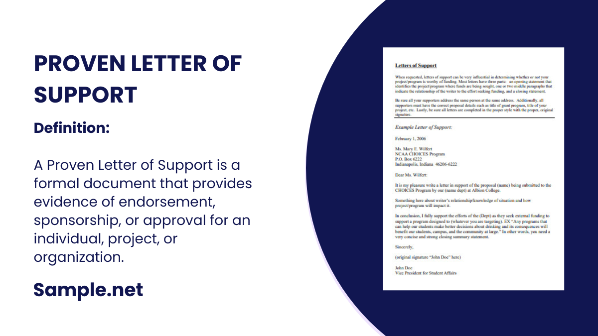 Proven Letter of Support