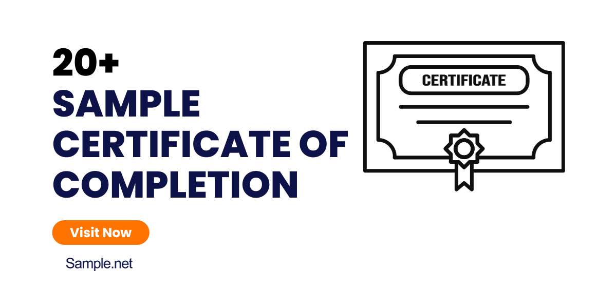 sample certificate of completion